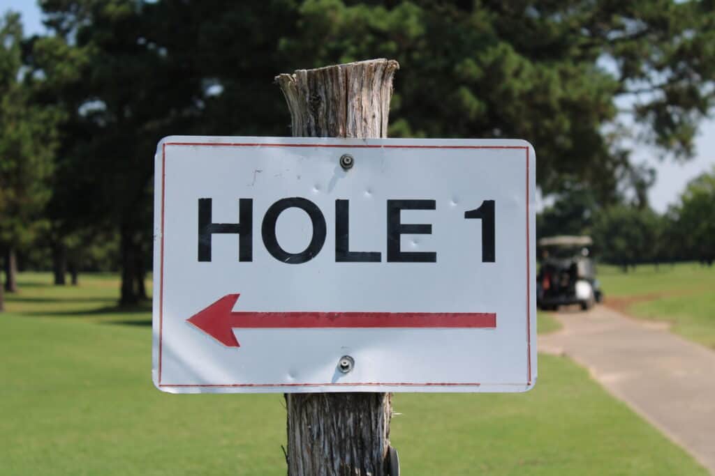 golf mode calculates exact yardage and hazard distances like sand traps